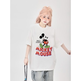 local brand Cửa hàng ZEVILL áo phông nữ in Disney Chuột Mickey. áo thun nữ mùa hè 2024.  áo thun ngắn tay màu hồng/đen/ trắng. Nhiều màu sắc để lựa chọn.Mã kiểu dáng C0028