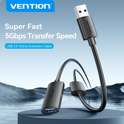 Cáp nối dài chủ động Vention USB 3.0 Type-A Nam sang Type-A Nữ 5Gbps Tốc độ truyền dữ liệu nhanh Truyền độ bền lâu