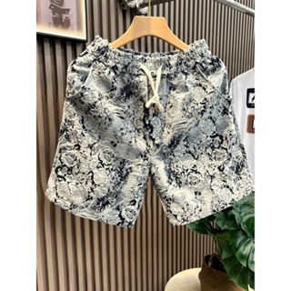 Thiết Kế Mùa Hè Quần Short Hoa Nam M-3XL Thời Trang Phù Hợp Với Màu Xanh Trắng Sứ Năm Điểm Quần Thường Ngày