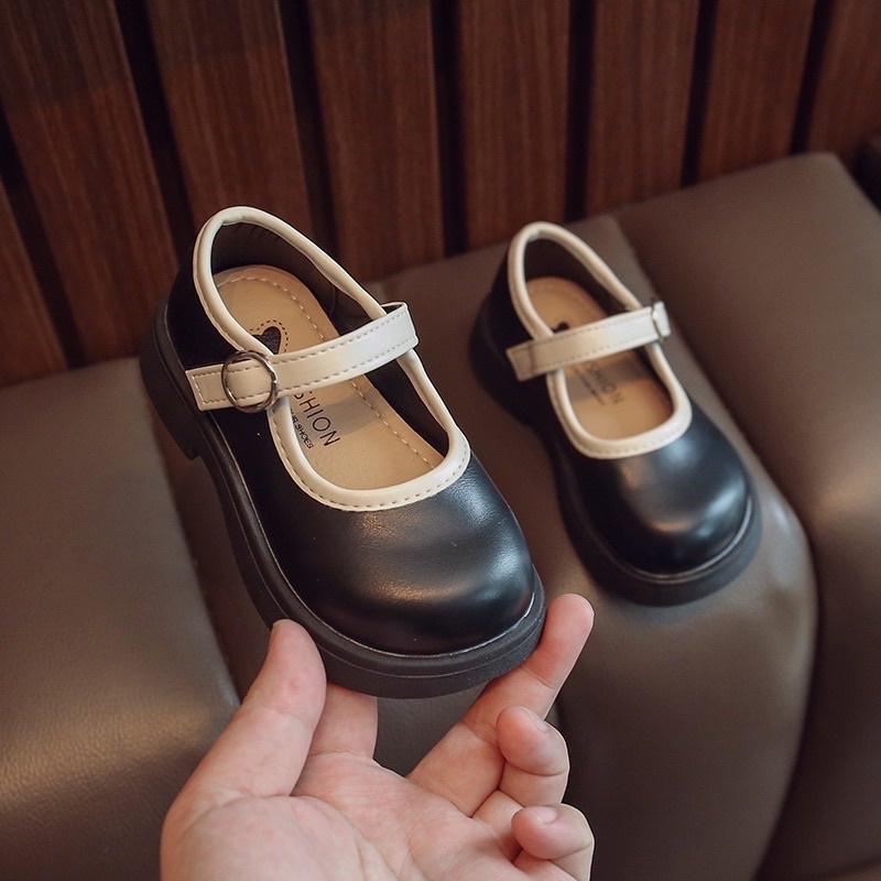 Giày Da Đế Mềm Thời Trang Mùa Xuân 2024 Dành Cho Bé Gái Tiểu Học