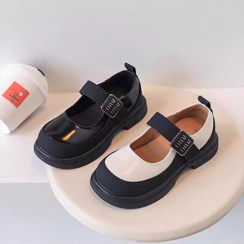 Giày Công Chúa Đế Mềm Bằng Da Phong Cách Phương Tây Thời Trang Mùa Thu 2024 Cho Bé Gái