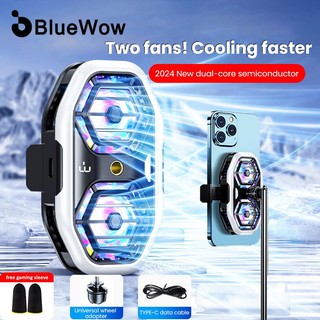 Bluewow Nâng cấp mới DY58 Làm lạnh bán dẫn lõi kép có thể điều chỉnh Kẹp sau cố định Màn hình kỹ thuật số Làm mát nhanh Chất bán dẫn Điện thoại di động Bộ làm mát tản nhiệt
