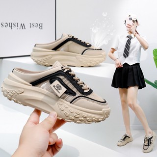  LEANNEL giày đạp gót sục thể thao nữ giày bệt nữ Dép đi biển nữ chống trượt linh hoạt Đệm thoáng khí đế mềm 