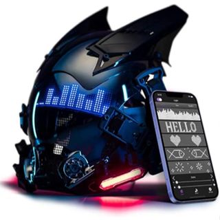 Mặt nạ Cyberpunk LED AppControlled- Lập trình đượcMặt nạ Led,Phụ kiện trang phục Cosplay Halloween Cosplay với đèn Led,Mặt nạ tương lai cho nam và nữ