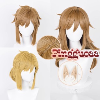 The Legend of Zelda: Breath of the Wild Link 30cm/50cm Brown Short Wigs with Ears Heat Resistant Synthetic Hair