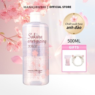 Nước hoa hồng da HANAJIRUSHI Sáng da Và Dưỡng Ẩm Da Cherry Blossom(Sakura) Energy Toner 500ml