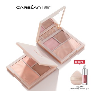 Phấn má hồng CARSLAN đa năng ba màu dùng trang điểm cho đường nét sắc sảo 10.5g