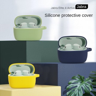 Vỏ bảo vệ hộp sạc tai nghe jabra elite 4 active tws bằng silicon mềm màu trơn chống rơi