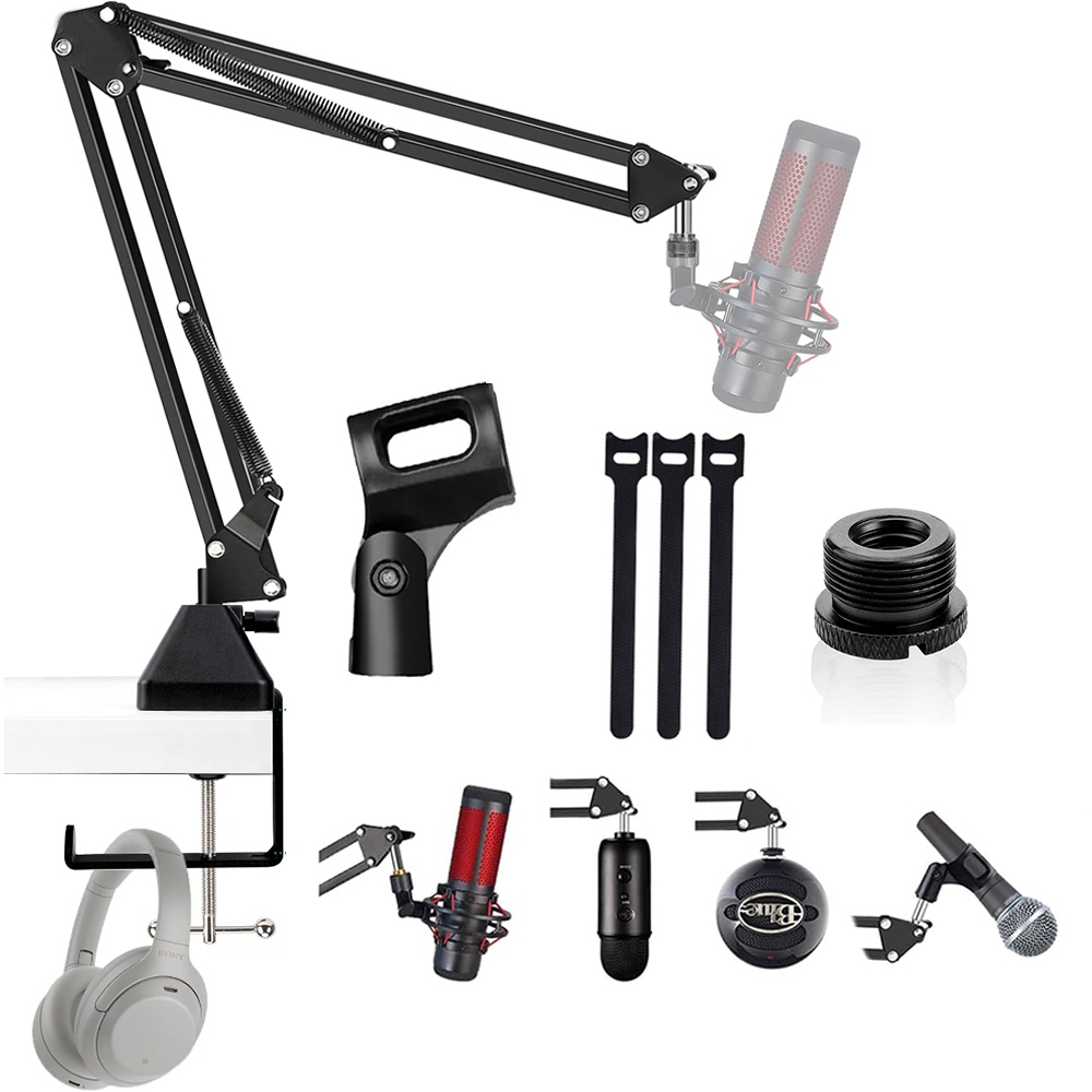 Chân đế micro Cánh tay micro, Chân đế để bàn micro-Microphone Treo Boom Arm Stand cho Blue Yeti, Blu