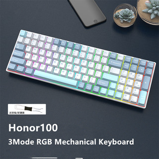 Bàn phím cơ Mathew Tech Honor100 Đèn nền RGB Bluetooth 2.4g / Bàn phím có thể gập lại ba chế độ không dây 100 phím Bố cục 98%