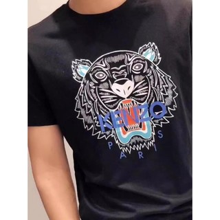 Sản phẩm mới của KENO Áo thun ngắn tay in hình đầu hổ thời trang nam Cotton nguyên chất thoáng khí