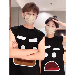 Cặp Đôi Mặc Mùa Hè Mặc Áo Thun Không Tay 2024 Phong Cách Mới Áo Vest Cotton Nguyên Chất