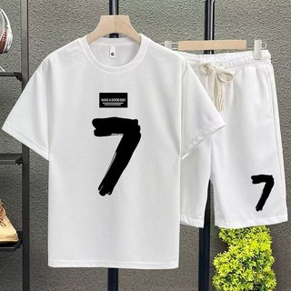 Bộ đồ nam mùa hè mỏng tay ngắn thể thao thông thường Quần năm điểm