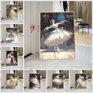 MOZI✨30 * 40cm / 40 * 50cm công chúa múa ba lê tranh tô màu theo số tranh số hóa tranh sơn dầu số hoá Ba Lê Cô Gái Kỹ Thuật Số Tranh Sơn Dầu Tự Làm Đầy Tranh Sơn Màu Tranh Thủ Công Acrylic Cao Cấp Tranh Sơn Dầu Trang Trí Phòng Khách