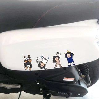 Miếng dán xe hơi cô gái dễ thương lật gót anime trang trí thân xe điện xe máy khối xước miếng dán tranh