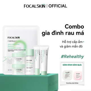 Combo gia đình rau má du lịch 6 món gồm sữa rửa mặt rau má 10g+ mặt nạ rau má 1pc +serum rau má 5ml + toner rau má 20ml + mặt nạ đất sét 7g