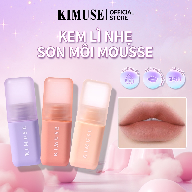 Son kem KIMUSE màu nhung lì trọng lượng nhẹ không thấm nước lâu trôi