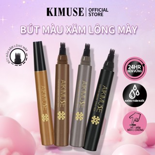  Bút kẻ chân mày AIKIMUSE thiết kế 4 mũi phẩy sợi sắc nét 20g 