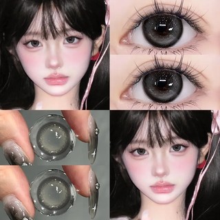 Ksseye 2 chiếc Ống kính tiếp xúc màu 14,2mm màu nâu đen Mắt kính áp tròng mềm được phân loại đã qua sử dụng 1 năm