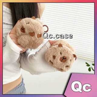 「 Qc 」 Vỏ airpod capybara sang trọng dễ thương Vỏ airpod airpod 2 vỏ airpod 3 vỏ airpod Pro airpod Pro vỏ airpod Pro 2 vỏ tpu mềm Chống rơi nước