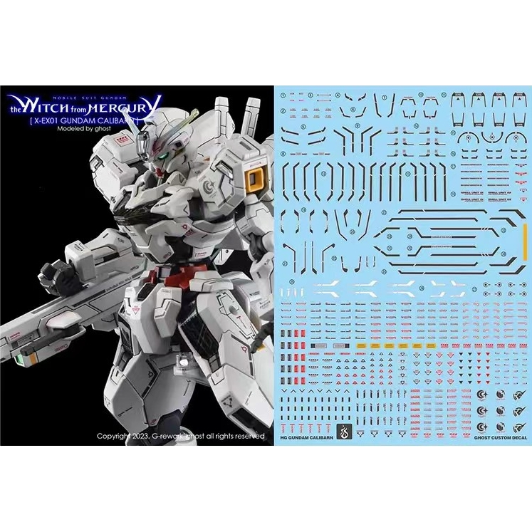 [Y GHOST TÙY CHỈNH DECAL] HG Gundam Calibarn X-EX01 MÁY PHÁT NƯỚC