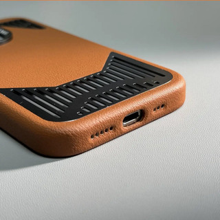 【Aluminum alloy cooling/Kevlar texture/Pc hard case/Brown】ốp lưng compatible for iPhone 12 13 14 15 pro max case