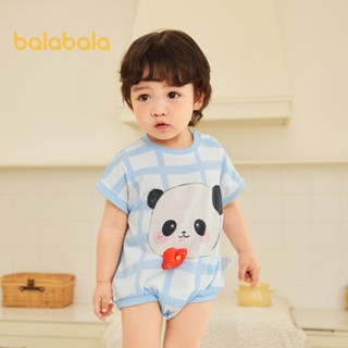 Balabala Quần Áo Bé Sơ Sinh Quấn Farts Bé Trai Hà Quần Áo Bò Quần Áo Bé Gái 2024 Mùa Hè Mới Đầm Dễ Thương