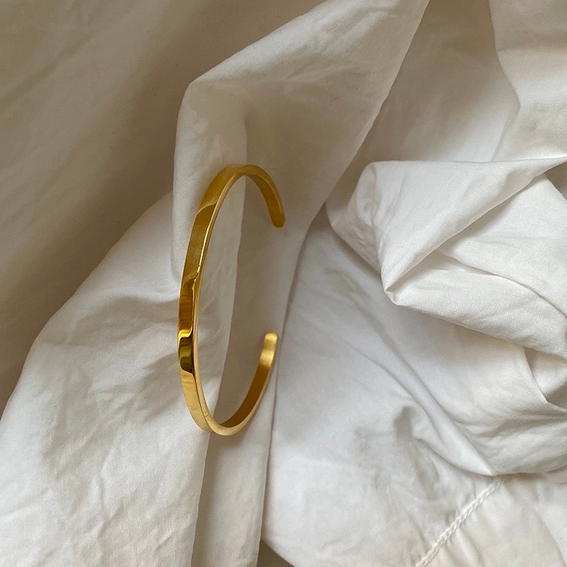 Việt Nam 1 Ngày Giao💕Đơn giản Đa Năng Bóng Mở Vòng Tay Thép Titan ins Phong Cách Xu Hướng Thời Trang Tính Khí Retro Niche Vòng Tay