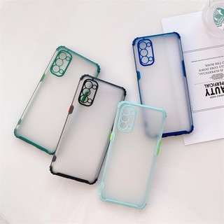 Ốp điện thoại mờ chống sốc OPPO F17 F19 Pro A94 A93 A92 A72 A52 2020 A5S A7 A12S A12 A11K A11 A11X Reno 4 Lite 4F Ốp lưng khung mềm Vỏ cứng trong suốt