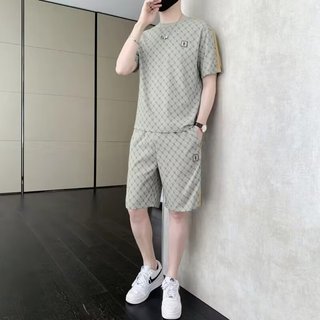 2024 Bộ Đồ Thể Thao Nam Mùa Hè Phong Cách Mới Rời Quần Short Ngắn Tay Nam Mặc Một Bộ