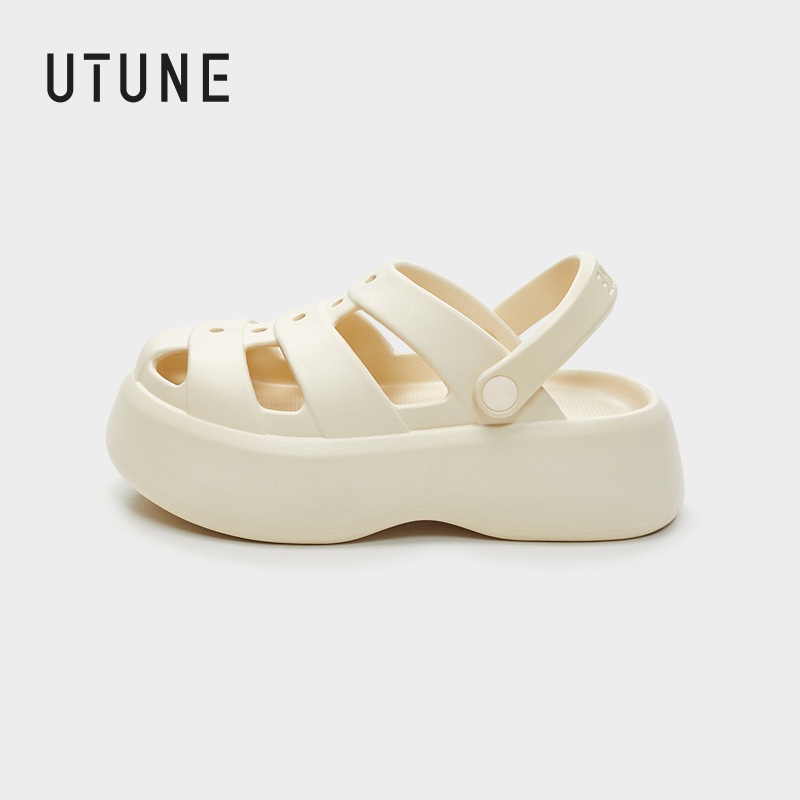 UTUNE Xăng đan Nữ La Mã Đế Dày Giày Đế Bằng EVA Mềm Thoáng Khí Chống Trơn Trượt