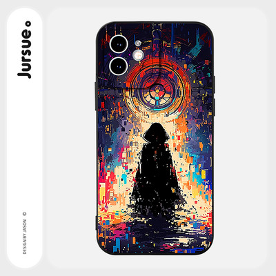 Ốp lưng JURSUE chống bẩn dễ thương đẹp độc lạ đen ngầu cho iPhone 17 16 15 14 13 12 11 Pro Max SE 2020 X XR XS ip 8 7 Plus kute Y5093Q