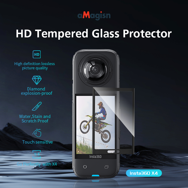 Kính cường lực bảo vệ màn hình aMagicsn Insta360 X4 cho phim bảo vệ Insta360 X4