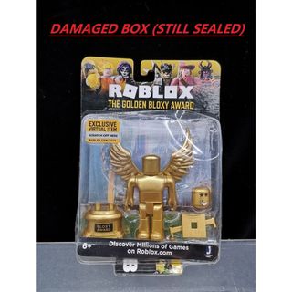 Damaged BOX Roblox Celebrity Series 2 Nhà máy giải thưởng Bloxy vàng được niêm phong với hình mã ảo