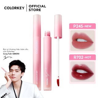 Colorkey HỒNG DIAMOND Series Airy Lip Gloss Son bóng nhung lâu trôi, Son bóng chống dính Liptint Làm 1.7g