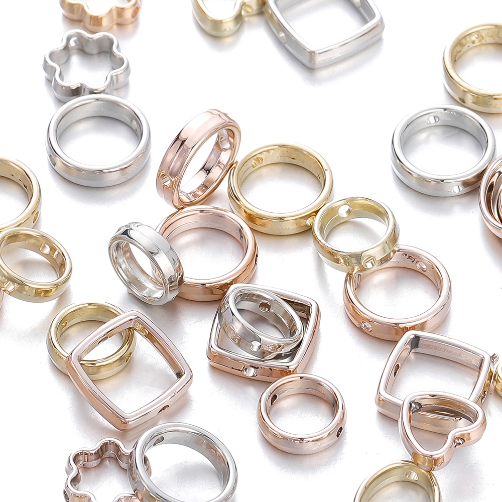 St. kunkka 10-50 Cái  Khung đính cườm tròn hoa Vòng cổ tự làm vòng đeo tay