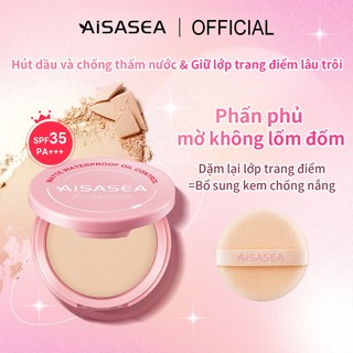 Aisasea phấn phủ kiềm dầu mịn lì dạng nén lâu trôi kháng nước kiềm dầu 10g