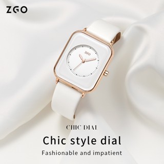  ZO Đồng Hồ Ins Phong Cách Đồng Hồ Nữ Màu Trắng Vuông Nhỏ Cô Gái Đồng Hồ Thạch Anh Chống Thấm Nước Đồng Hồ Quà Tặng 2132 