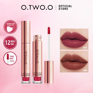 Son lì O.TWO.O màu lâu trôi không dính thành cốc với 12 màu tuỳ chọn 32g