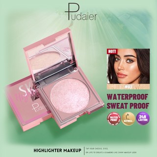 Pudaier Glitter Highlighter Soft Smooth Shimmer Trang điểm đa năng chống thấm nước