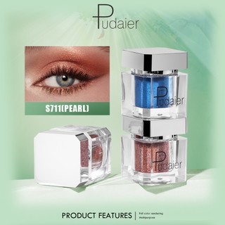 Bảng Phấn Mắt Đơn Pudaier Long Lanh Chống Thấm Nước Nổi Bật Trang Điểm Sáng Bóng Ngọc Trai