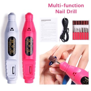 Máy mài dũa móng tay UR SUGAR hoạt động điện USB có 6 đầu mài tiện lợi