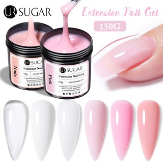 UR SUGAR Gel Đắp Móng 150g Màu Trắng Hồng Trong Suốt