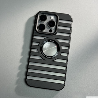 【Stripe heat dissipation/Matte Pc hard case/Gray】ốp lưng compatible for iPhone 11 12 13 14 15 pro max case