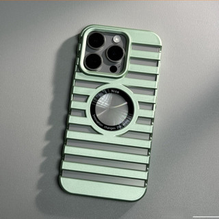 【Stripe heat dissipation/Matte Pc hard case/Gray】ốp lưng compatible for iPhone 11 12 13 14 15 pro max case
