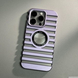 【Stripe heat dissipation/Matte Pc hard case/Gray】ốp lưng compatible for iPhone 11 12 13 14 15 pro max case