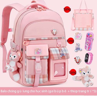 Ba lô trẻ em mầm non unisex hoạt hình dễ thương ba lô chống gù lưng