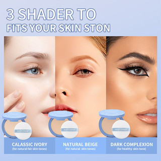 Bột ép kiểm soát dầu Hengfang Matte Chống thấm nước Flawless Setting Trang điểm mặt nhỏ gọn với Puff