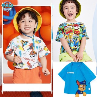 Áo thun ngắn tay in hình Paw Patrol 5 màu lựa chọn cho bé trai