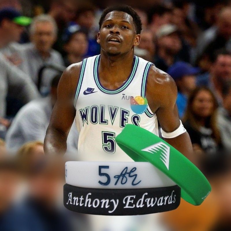 Anthony Edwards 7 màu 2 kích cỡ Bóng rổ Baller Ban nhạc Quà tặng Vòng tay thể thao NBA Dây đeo cổ ta